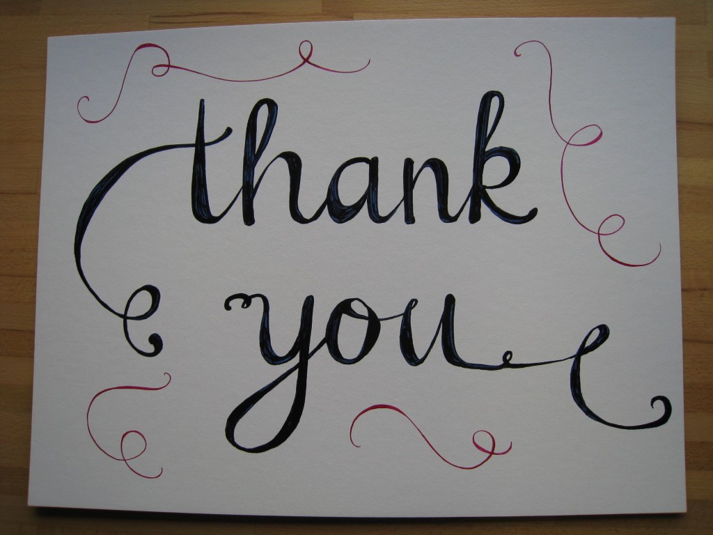 How To Write Thank You In Calligraphy - Cliparts.co