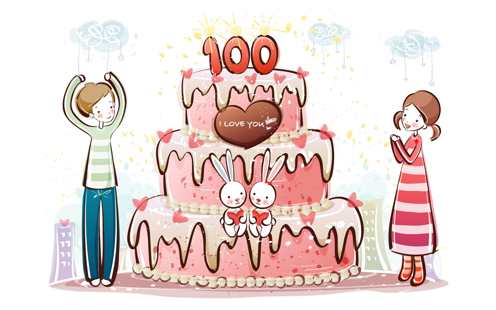 Valentine's day Wallpaper - Valentine's Day Cartoon - Valentine's ...