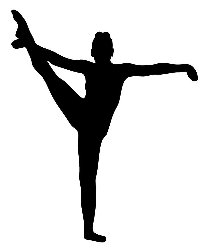 Amazon.com - Gymnastics Silhouette Leg up - 12"H x 10"W - Peel and ...