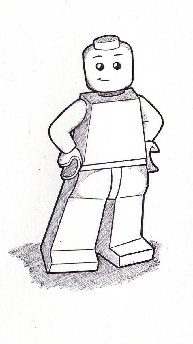 Lego man (Lineart Practice) by tripod2005 on DeviantArt