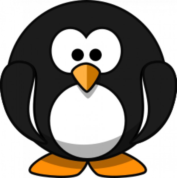 cute round cartoon penguin Vector | Free Download