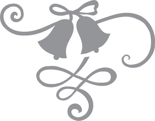 Glass etching stencil of Wedding bells and ribbon. In category ...