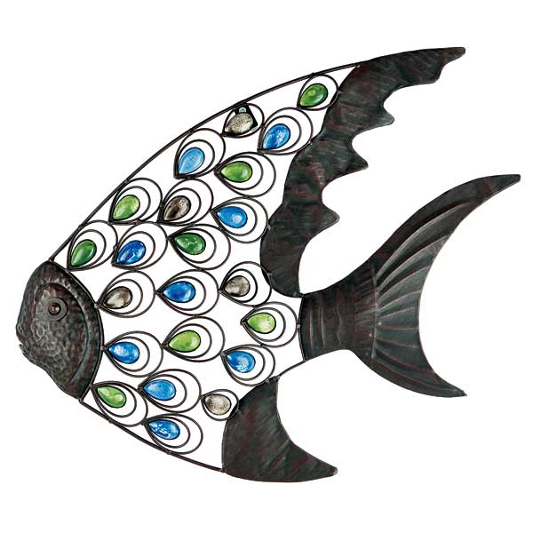 Gardman 17379 Tropical Fish Metal Wall Art Indoor Or Outdoor Use ...