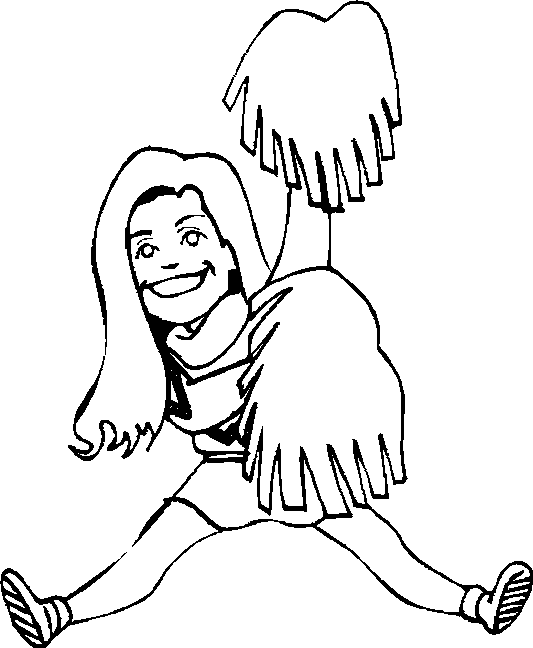 Cheerleading Coloring Pages – 533×648 Coloring picture animal and ...
