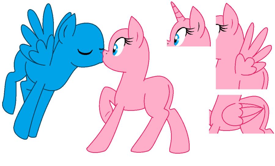 MLP-Pony Kiss Base by XxRikujoMaramexX on deviantART