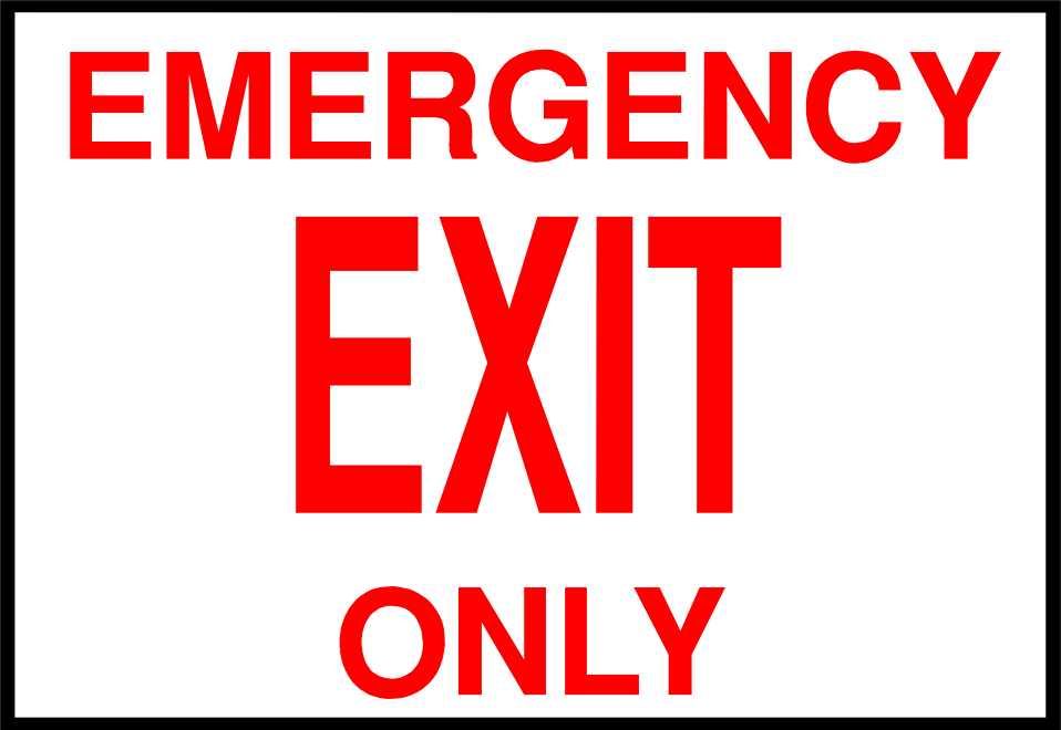 Free Stock Photos | Illustration of an emergency exit sign ...