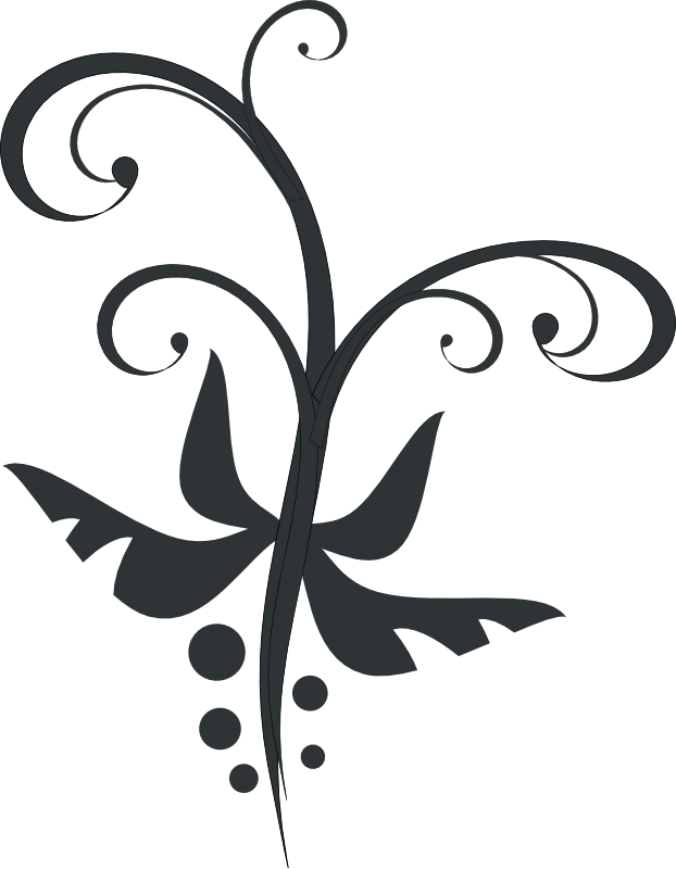 Clipart - swirls vegetal