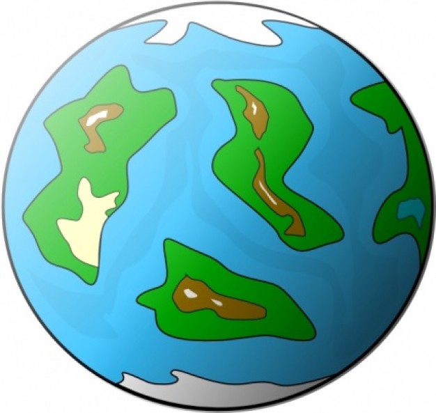 Planet Symbol Globe clip art Vector | Free Download
