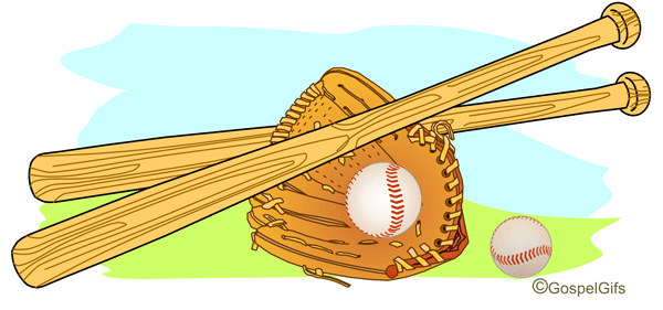Christian Clip Art Graphic: Baseball, Softball