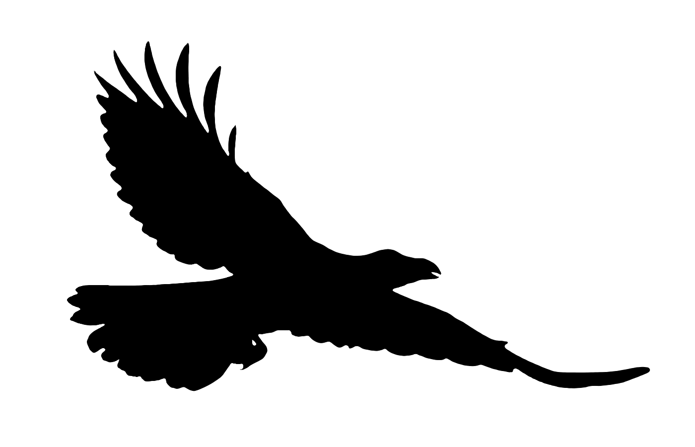 Raven Silhouette Clip Art Vector Online Royalty Free