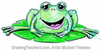 How to Draw a Cartoon Frog