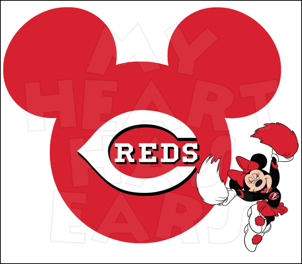 Cincinnati Reds with Minnie Mouse INSTANT DOWNLOAD digital clip ...