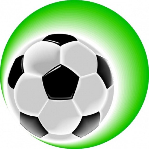 glowing soccer ball inside of a green circle Vector | Free Download