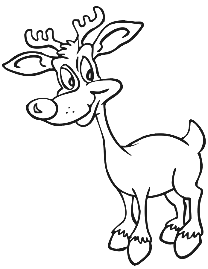 Printable Reindeer Coloring Pages | Pictxeer - Cliparts.co