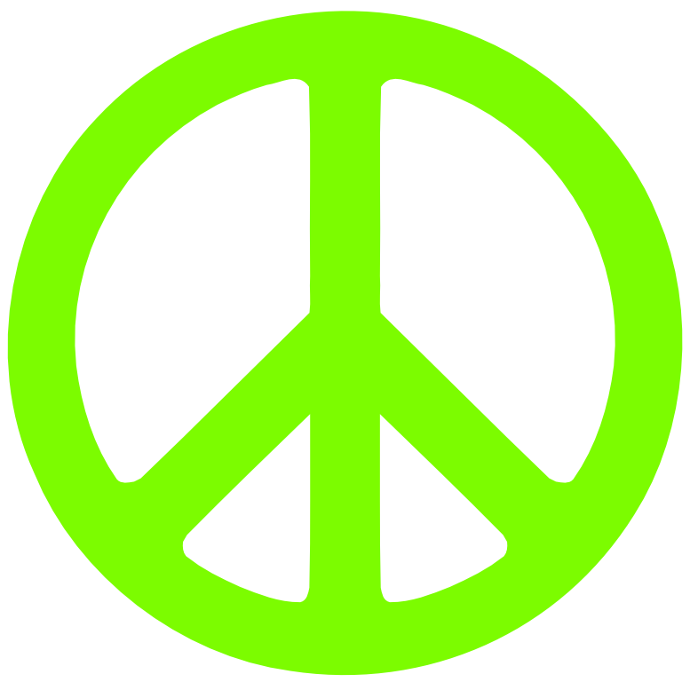 Lawn Green Peace Symbol 1 scallywag peacesymbol.org Peace Symbol ...