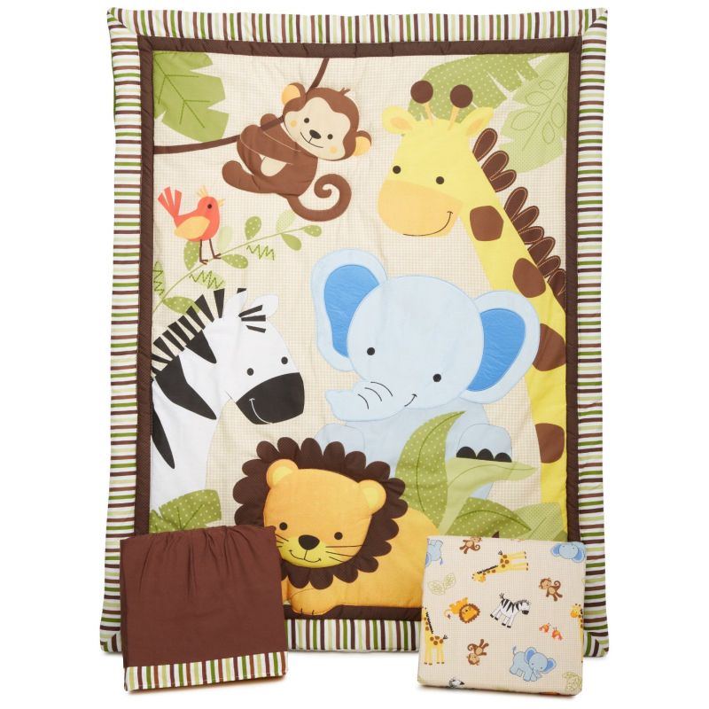 Jungle Buddies 3-Piece Bedding Set Bt Lambs Ivy Bedtime Originals ...