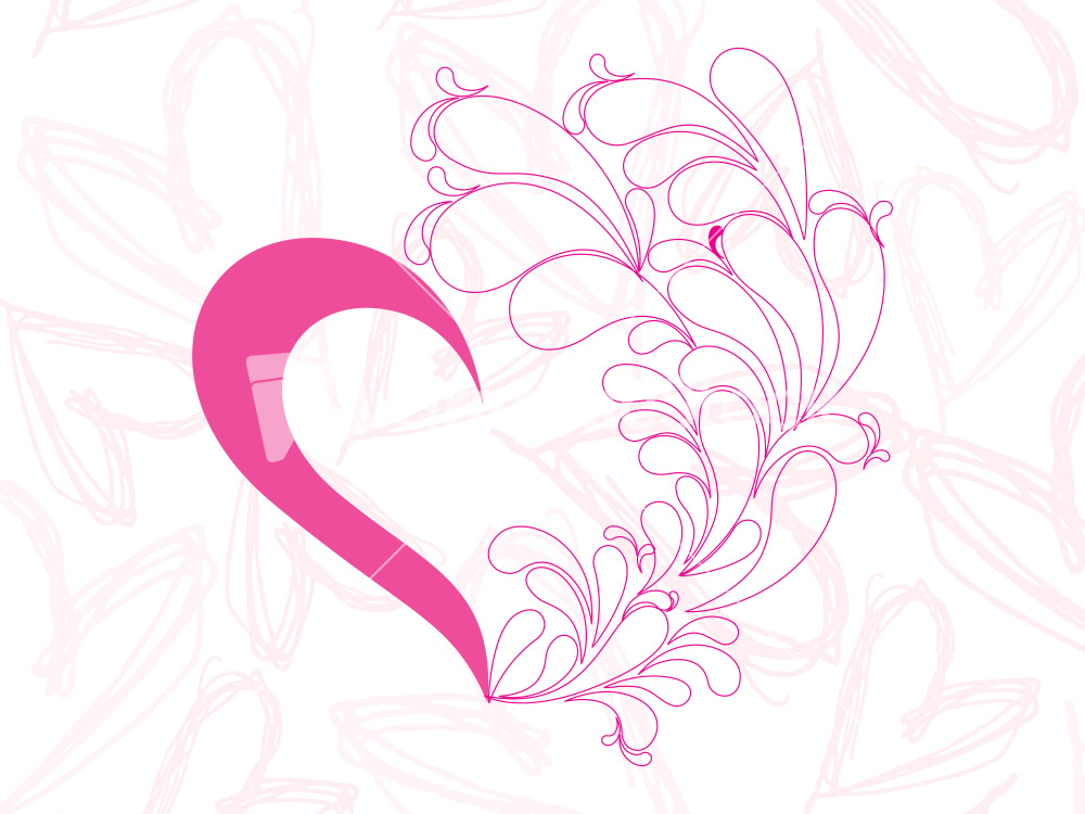 Creative Pink Heart Background Stock Image
