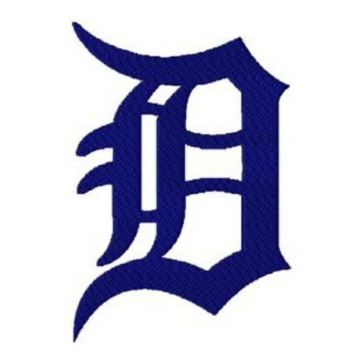Detroit Michigan Tigers Baseball Old English D Logo 8 Different Sizes…
