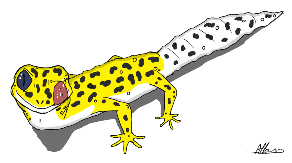 Leopard gecko Cartoon | lol-