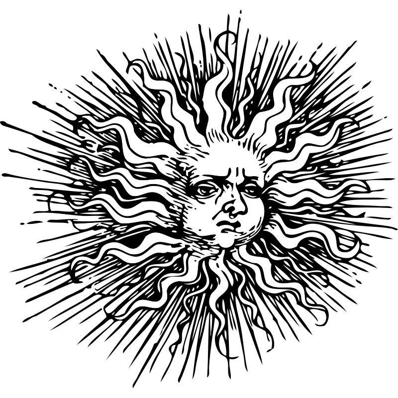 Clipart - ornate sun