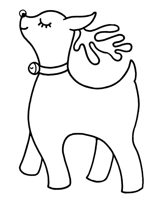 Learning Years: Christmas Coloring Pages - Girl Reindeer with a ...
