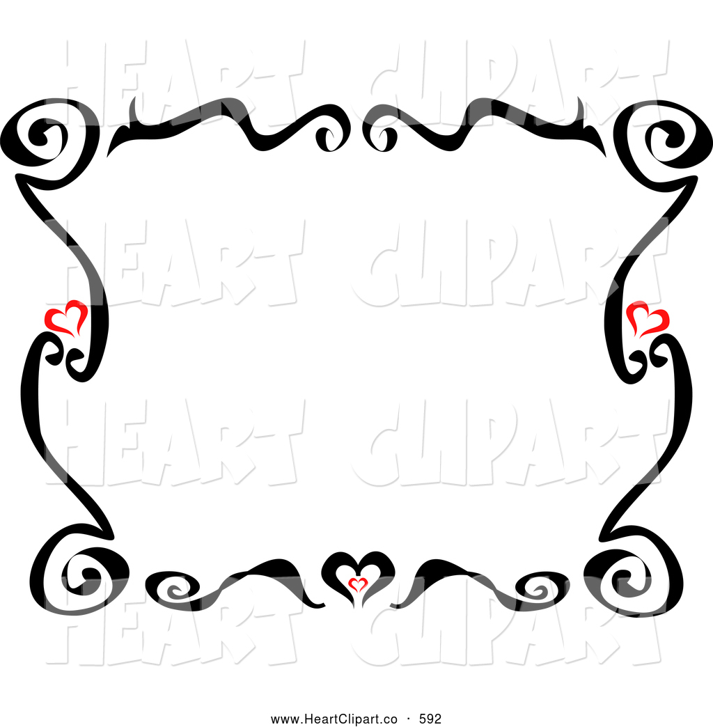 Royalty Free Stock Heart Designs of Stationery Borders