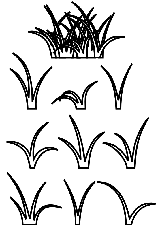 Grass Clipart Black And White Images & Pictures - Becuo