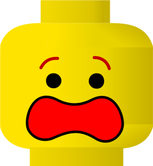 scared Lego 2 - vector Clip Art