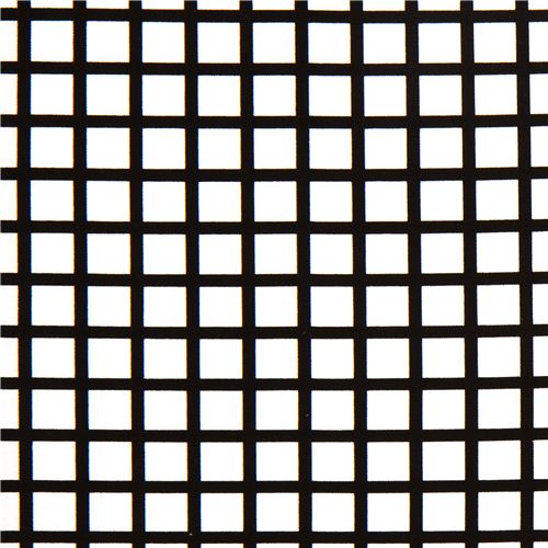 Black and white grid checker fabric by Robert Kaufman - Dots ...