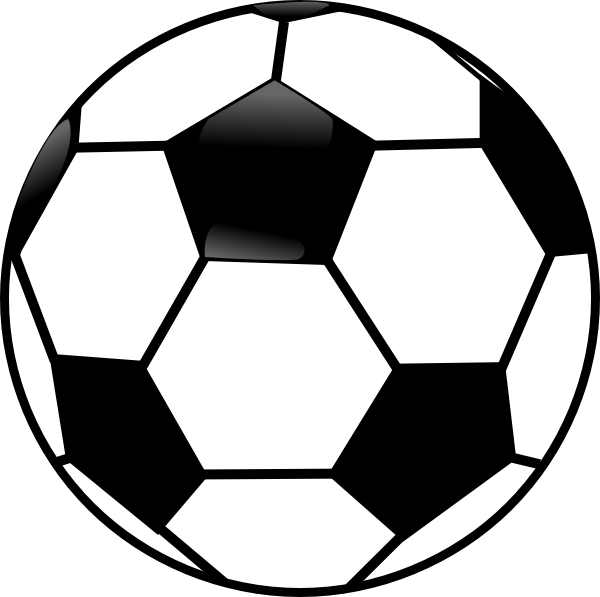 Black And White Soccer Ball clip art - vector clip art online ...