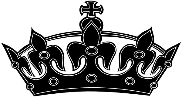 Black White Crown clip art - vector clip art online, royalty free ...