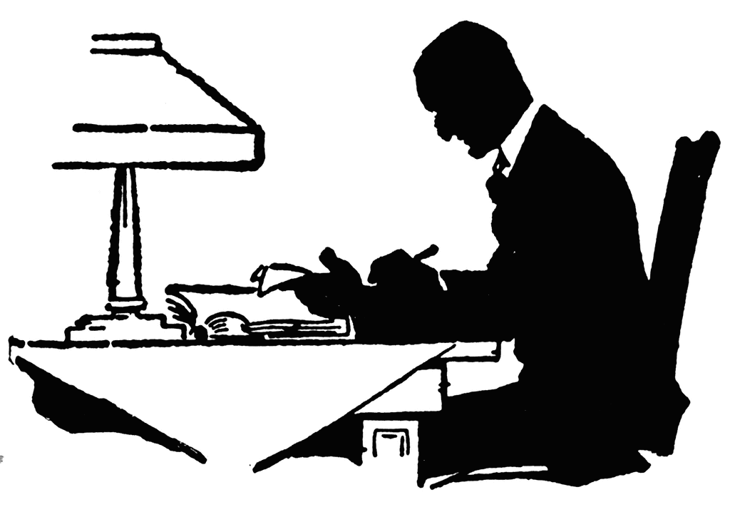 Man writing | ClipArt ETC