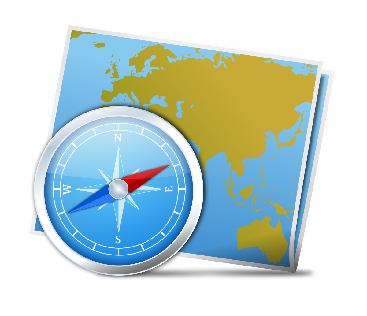 Map And Compass Clipart by gnokii : Map Cliparts #13213- ClipartSE
