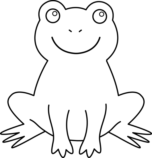 Frog Cartoon Outline - ClipArt Best