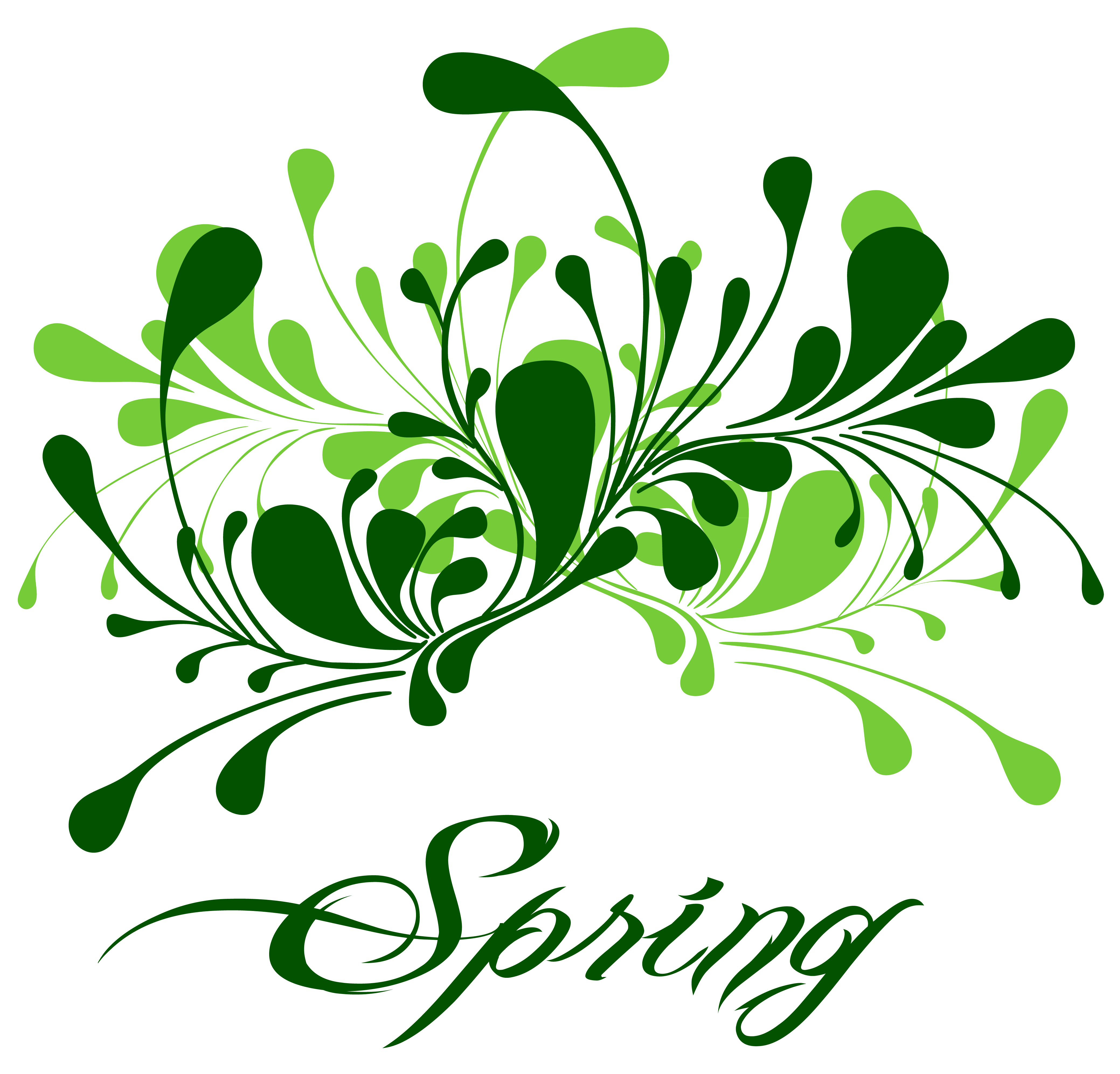 Green Spring Decor PNG Clipart