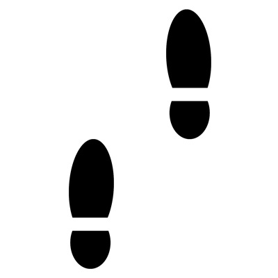 Large Picture of Industrial Stencil - Foot Steps