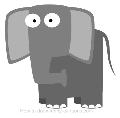 Drawing an elephant cartoon