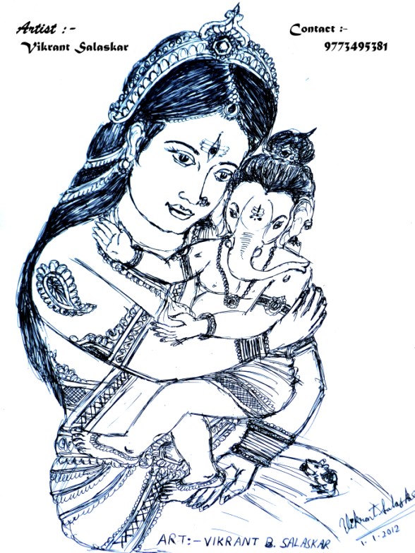 Barodian.com - Ganesha Sketch