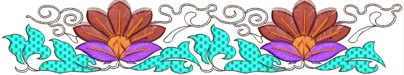 Fantastic Range Of Embroidered Lace Border Designs ~ Embdesigntube