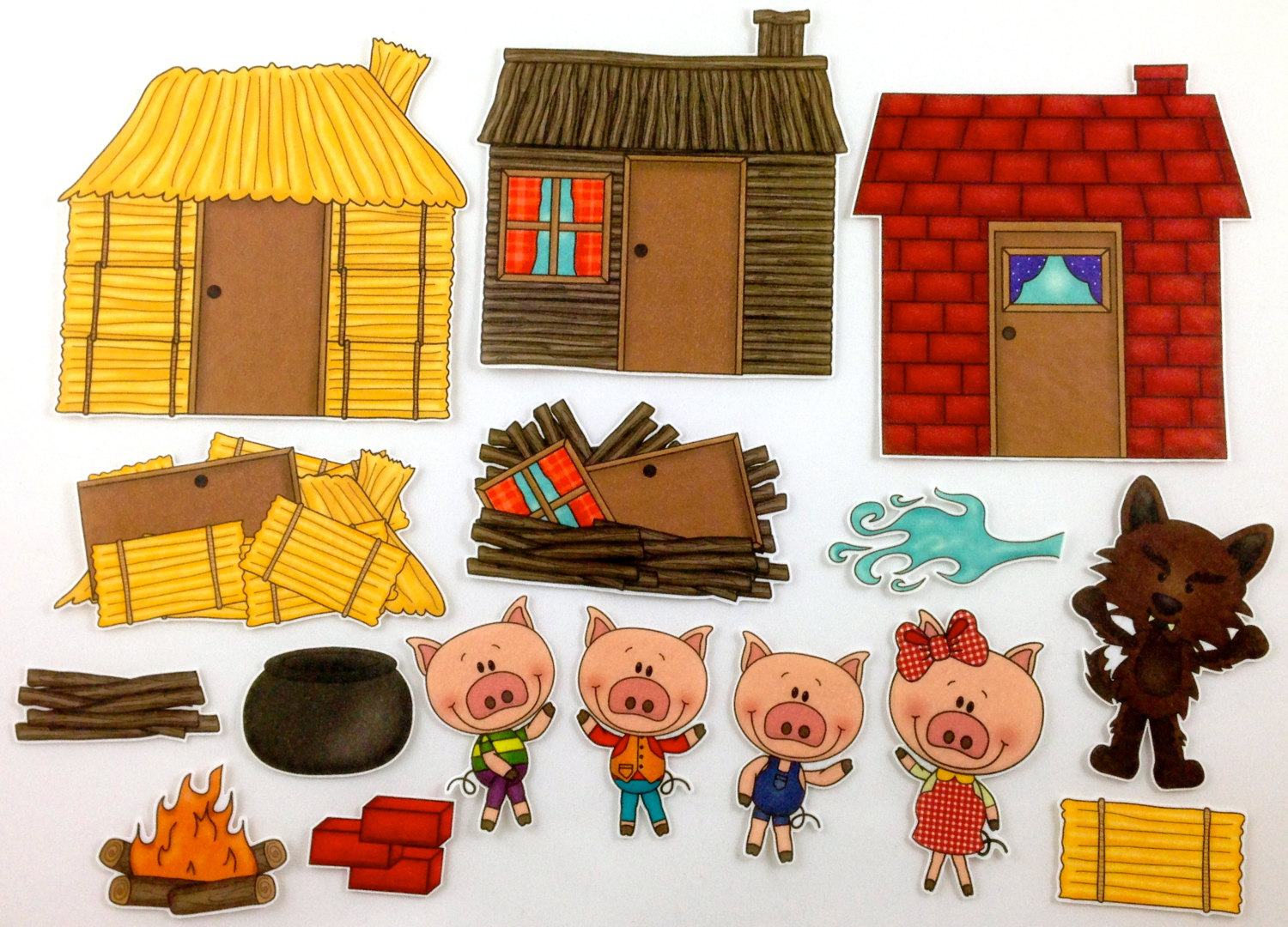 Popular items for three little pigs on Etsy