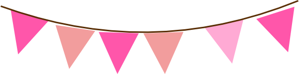 Pink Brown Bunting Clip Art at Clker.com - vector clip art online ...