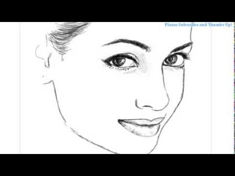 How to Draw a Beautiful girl face - YouTube