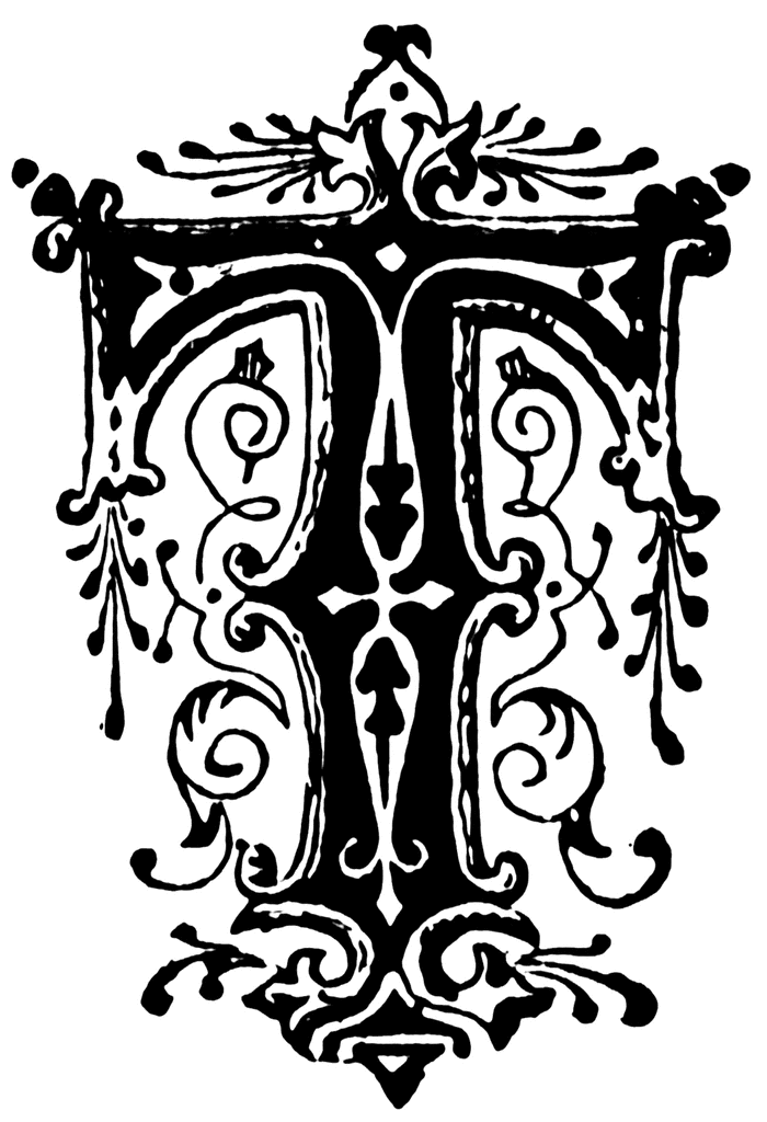 T, Ornamental letter | ClipArt ETC