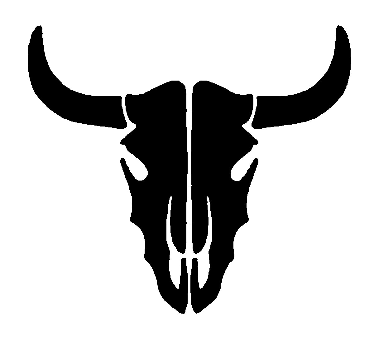 Cow skull stencil ~ painted shower curtain | Cowboy Bath 5 ...
