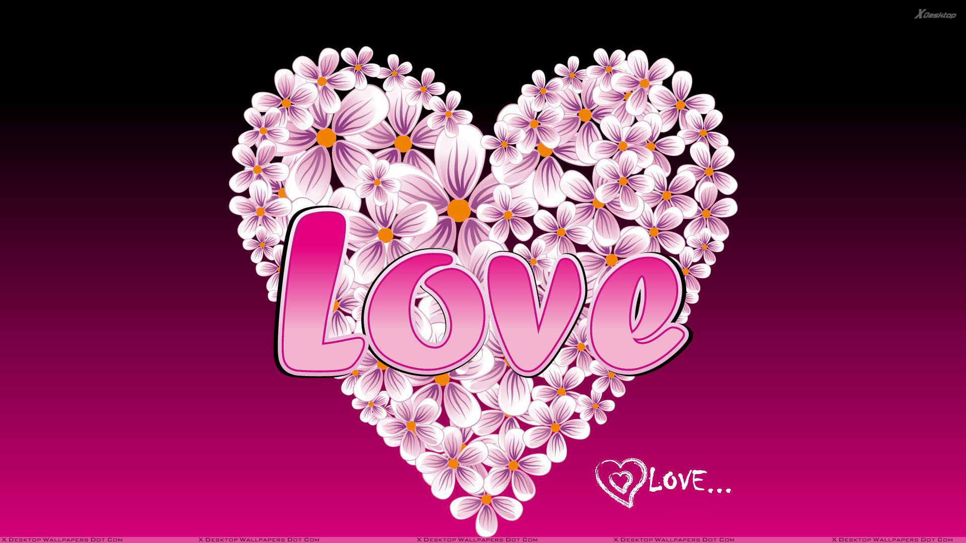 Love Pink Hearts Flower Art Wallpapers | WallpapersGround.com