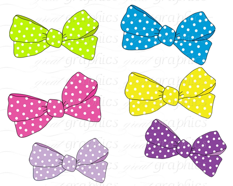 Bow Clip Art Hair Bow Clip Art Digital Clipart