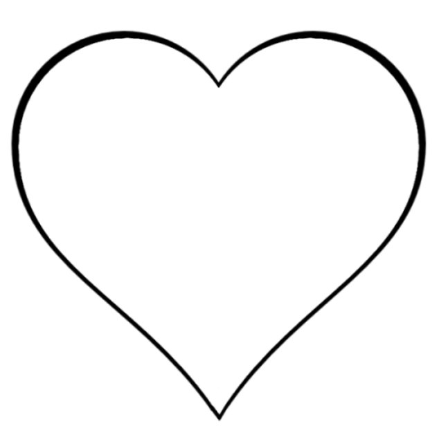 Single Heart Black Outline - ClipArt Best