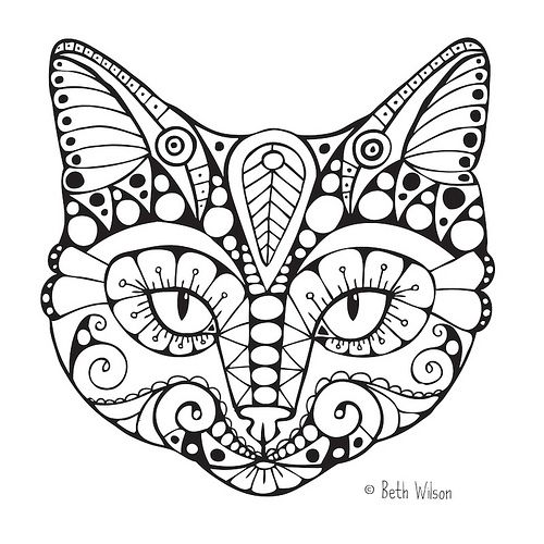 cat face drawing - Google Search | Zentangles | Pinterest