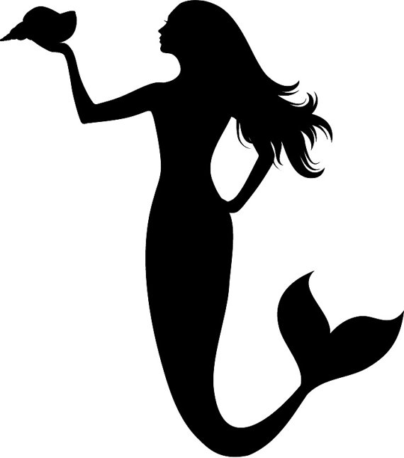 Mermaid Wall Painting Furniture Stencil by Jennastencils on Etsy