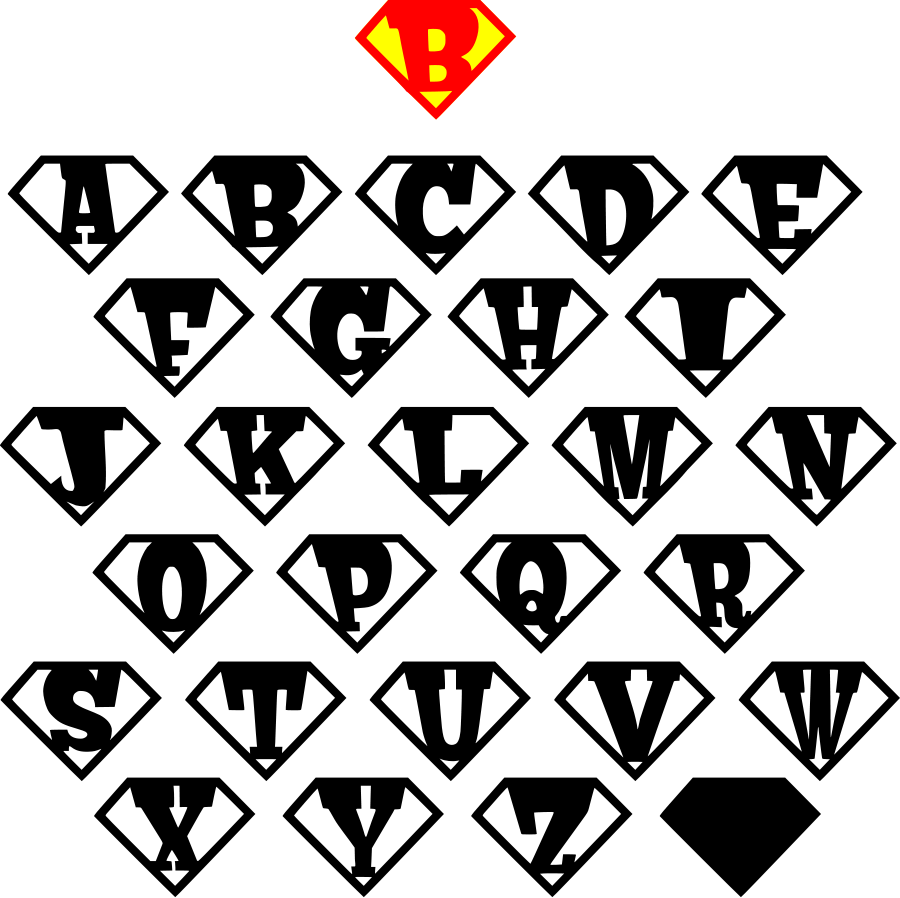 The Lady Wolf: Are you a Superhero? Letter Shields SVG